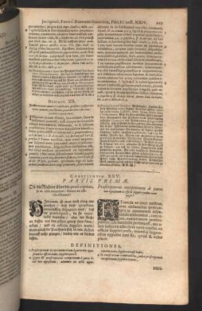 Constitutio XXV. - XXIX.