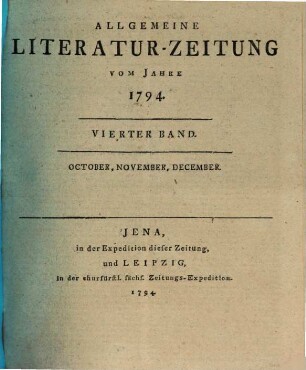 Allgemeine Literatur-Zeitung : ALZ ; auf das Jahr .... 1794, 4