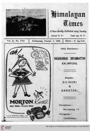 No. VIII (07 October 1956)
