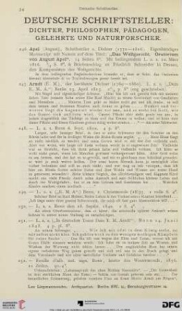 Deutsche Schriftsteller: Dichter, Philosophen, Pädagogen, Gelehrte und Naturforscher (Nr. 246-431)