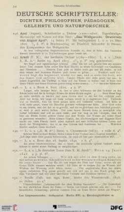 Deutsche Schriftsteller: Dichter, Philosophen, Pädagogen, Gelehrte und Naturforscher (Nr. 246-431)