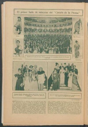 El primer baile de máscaras del "Círculo de la Prensa"