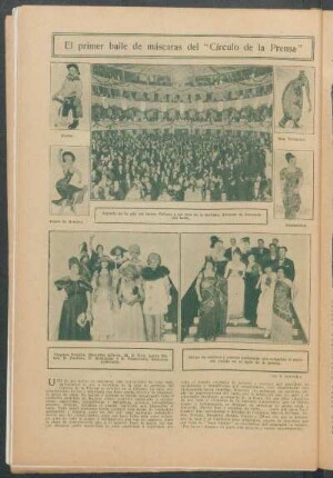 El primer baile de máscaras del "Círculo de la Prensa"