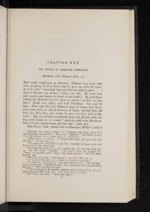 Chapter XXX The trials of Abraham (continued)