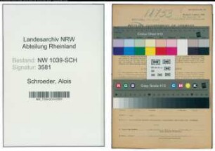 Entnazifizierung Alois Schroeder , geb. 26.11.1904 (Angestellter)