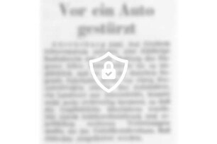 Vor ein Auto gestürzt