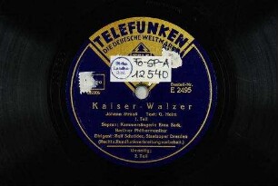 Kaiser-Walzer : 1. Teil / Johann Strauß; Text: G. Heim