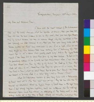 Brief von Carlyle, Thomas an Goethe, Johann Wolfgang von