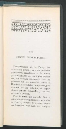 XIII. Dioses protectores
