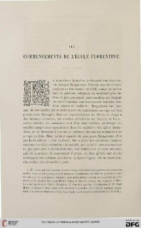 2. Pér. 12.1875: Les commencements de l'école Florentine