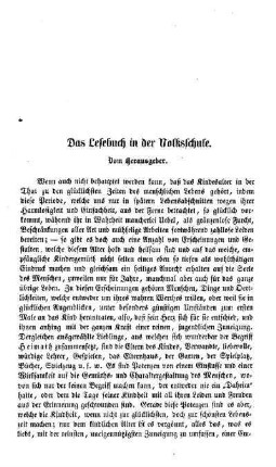 Das Lesebuch in der Volksschule