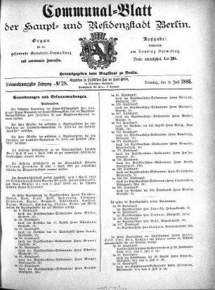 1886,28: No. 28, 11. Juli 1886