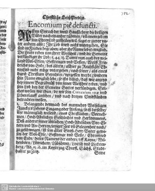 Encomium pie defuncti