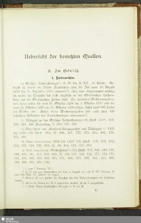 Uebersicht der benutzten Quellen