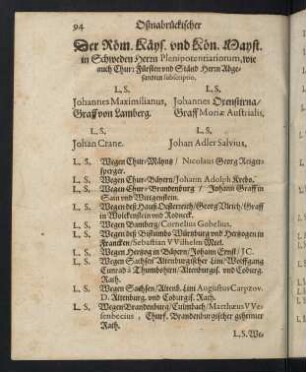 94-96, Der Röm. Käys. und Kön. Mayst. in Schweden ...