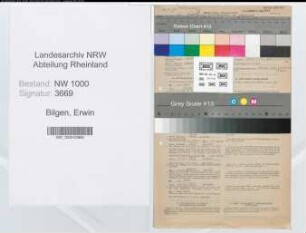 Entnazifizierung Erwin Bilgen, geb. 09.08.1915 (Bankangest.)