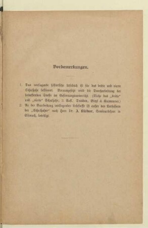 Vorbemerkungen