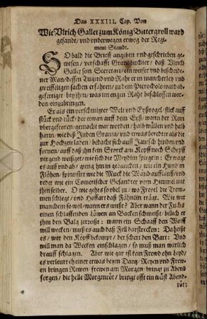 [Das Drey und dreyßigste Capitel.]