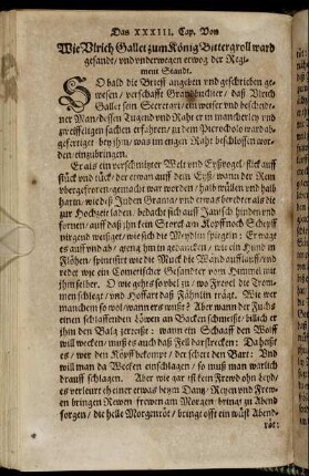 [Das Drey und dreyßigste Capitel.]