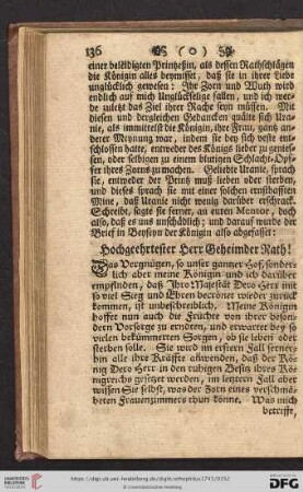 Hochgeehrtester Herr Geheimder Rath !