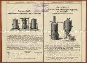 Dampf-Koch- und Zerkleinerungsapparate für Viehfutter
