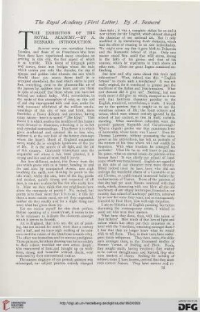 1: The exhibition of the Royal Academy, [1]