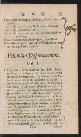 Volumina Disputationum