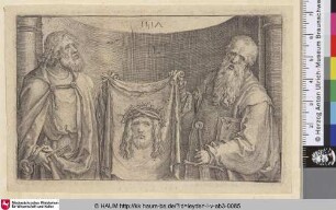 [Die heiligen Petrus und Paulus mit dem Schweißtuch der Veronika; Sts Paul and Peter with the Vernicle]