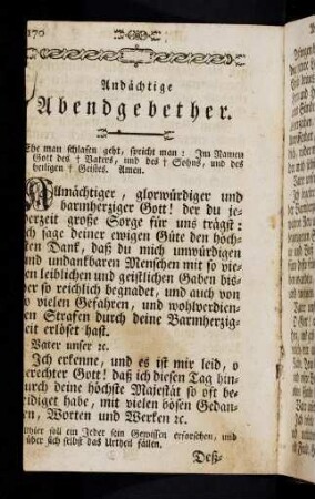 170-178, Andächtige Abendgebether.