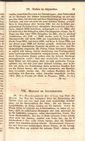 VII. Medicin im Allgemeinen.