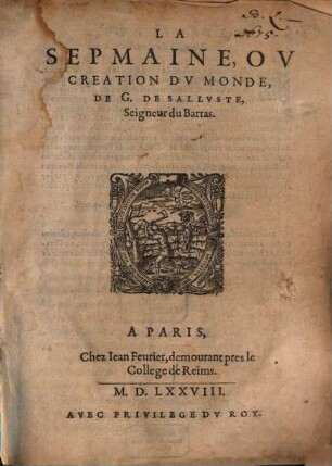 La sepmaine, ou création du monde