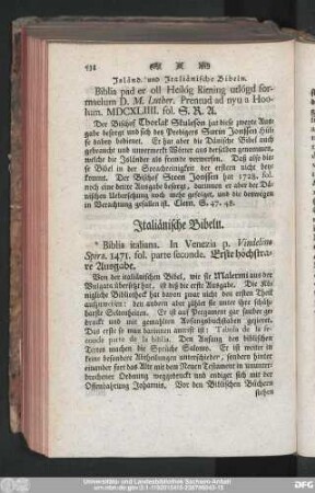 Italiänische Bibeln.