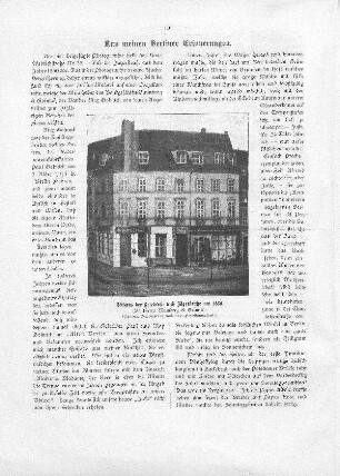 Eckhaus der Friedrich- und Jägerstraße um 1850