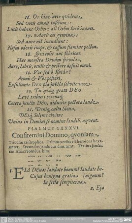 Psalmus CXXXVI. Consitemini Domino, quoniam