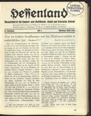 Heft 4, April 1930
