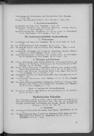 III. Sozialwissenschaftliche Studienrichtung