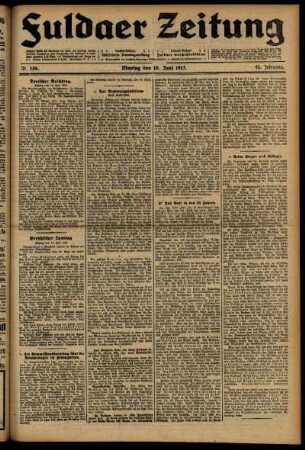 Ausgabe vom Sonntag, den 15. Juni 1913.