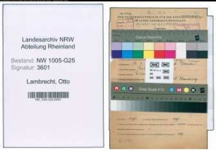 Entnazifizierung Otto Lambrecht , geb. 18.04.1892 (Kaufmann)
