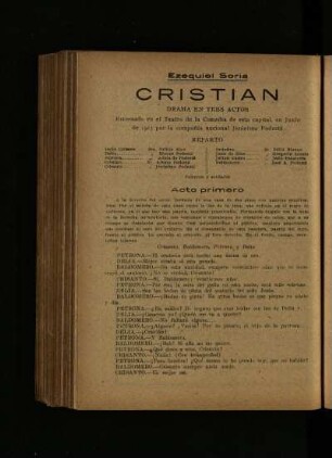 Cristian : drama en tres actos