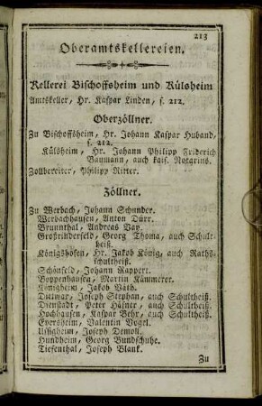 Oberamtskellereien. - K. Spiegel-Manufaktur zu Lohr.
