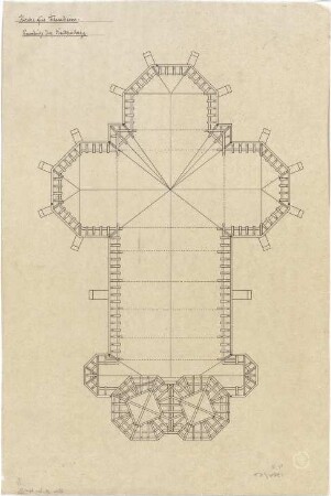 Schmidt, Heinrich von; Flonheim; Ev. Kirche - Balkenlage (Grundriss)