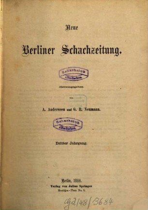 Neue Berliner Schachzeitung. 3. 1866