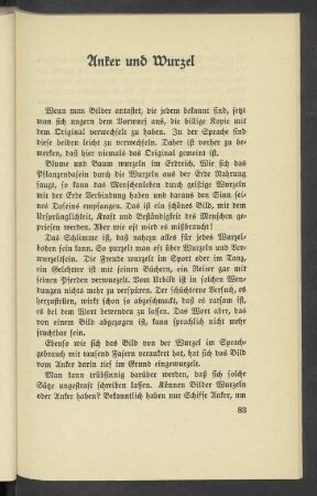 Anker und Wurzel