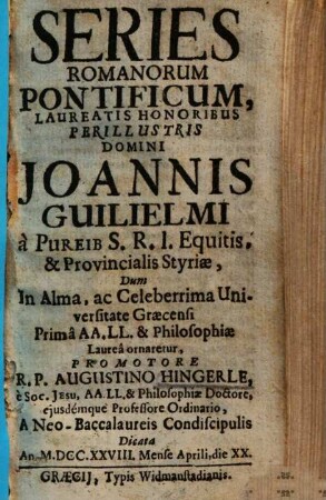 Series romanorum pontificum