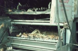 Fotografie: Erntetechnik, Mähdrusch, Körnermais, Reinigungstechnik, Sieb