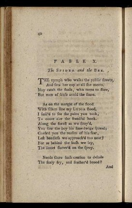 Fable X. The Spider and the Bee