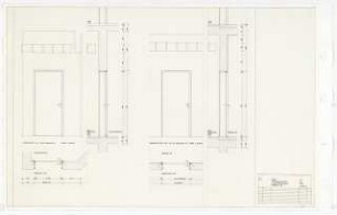 Zentralbibliothek der Landbauwissenschaft, Bonn Neubau: Feuerschutztüren, Fluchttreppenhaus, Vorraum WC, 1:10