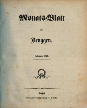 Monatsblatt von Beuggen. 43. 1871