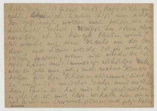 Postkarte von Elfriede Hausmann an Vera Hausmann. Jershöft