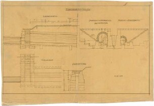 Billing, Hermann; Diedesheim - Neckarelz; Portland - Zementwerke - Eisenbahndohlen (Grundriss; Längsschnitt; Schnitt; Ansicht)